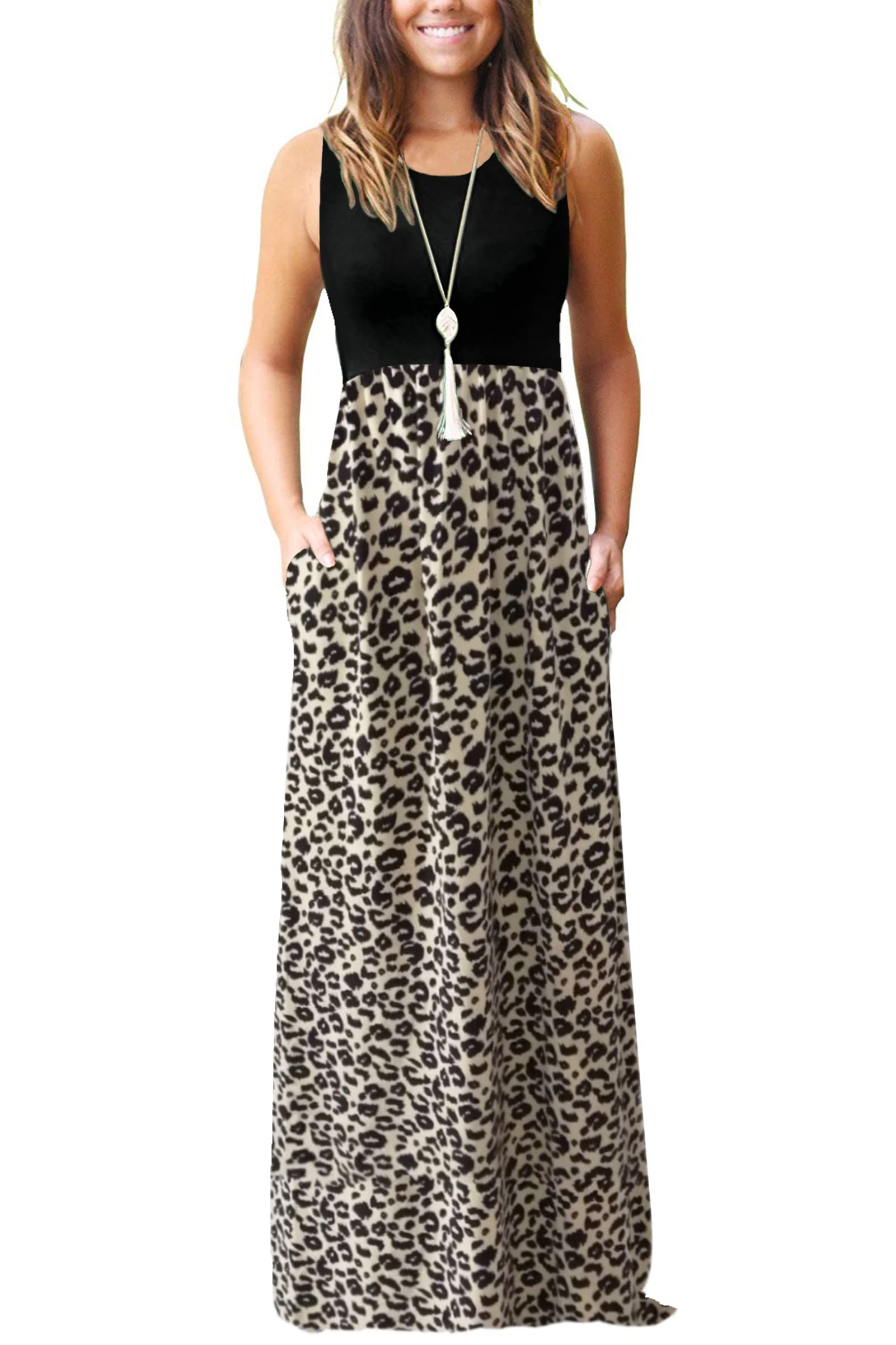 MOLERANI Women's Loose Plain Maxi Dresses Casual Long Dresses with Pockets for Summer Travel
| MOLERANI Women's Loose P